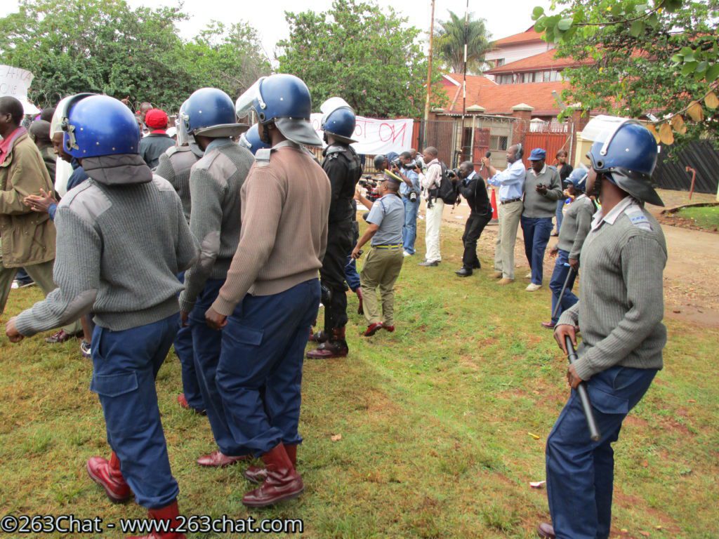 ZRP on stand-by at Anti Xenophobia Protest at SA Embassy